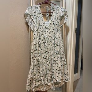 American eagle v neck mini dress floral size small